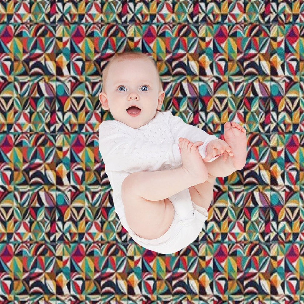 Abstract And Colourful Geometric Shapes Lightweight Throw Blanket