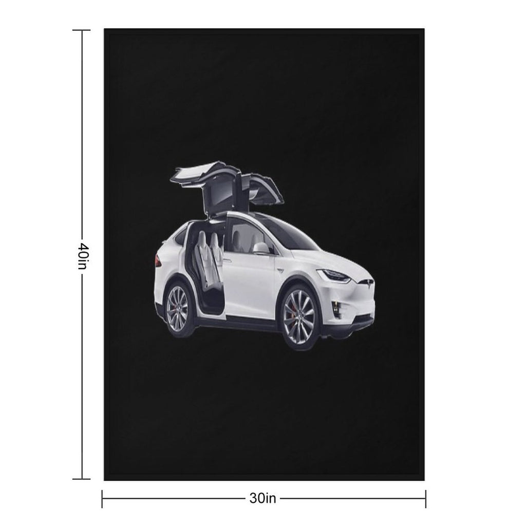 Model X Tesla Motors Sustainable Throw Blanket