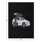Model X Tesla Motors Sustainable Throw Blanket