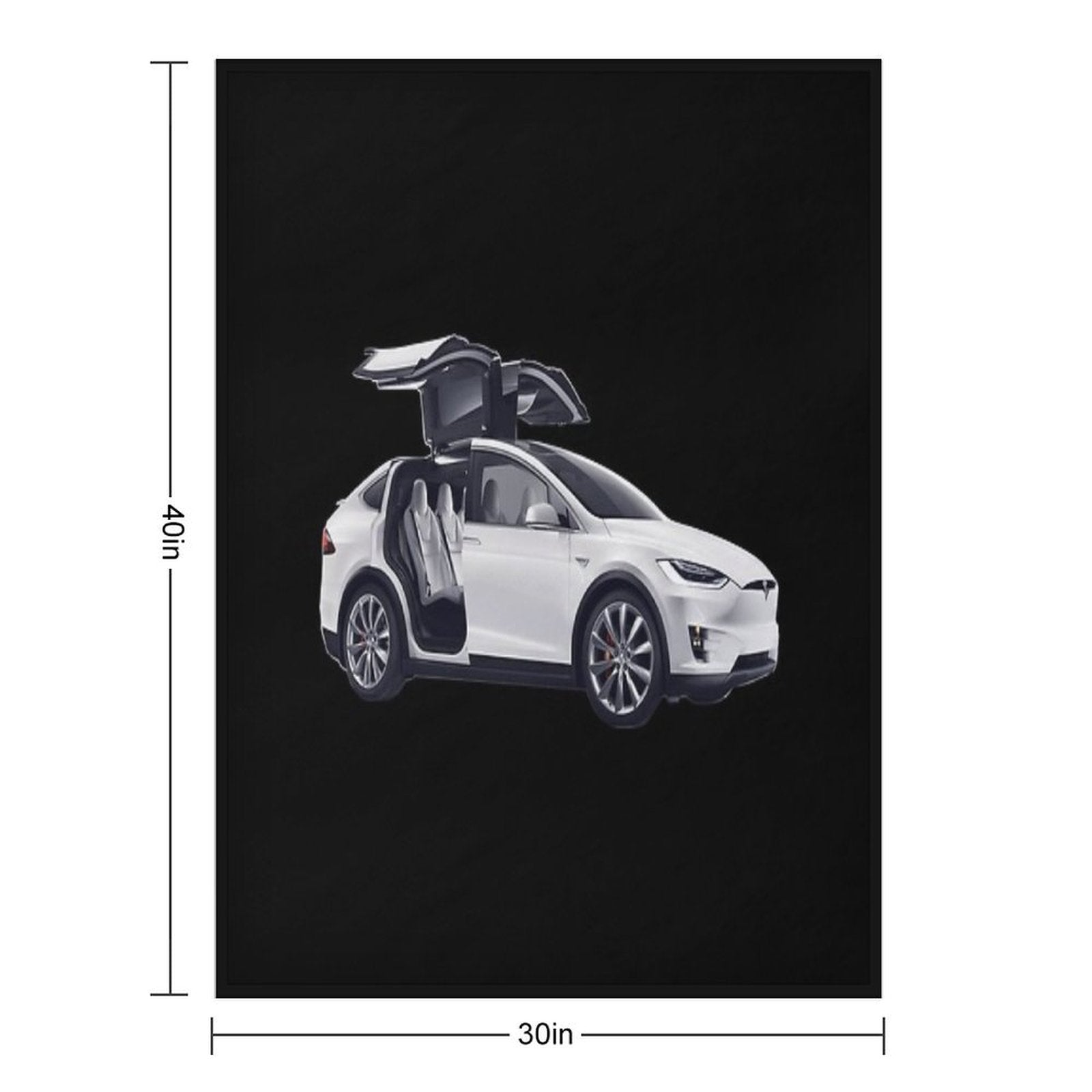 Model X Tesla Motors Sustainable Throw Blanket