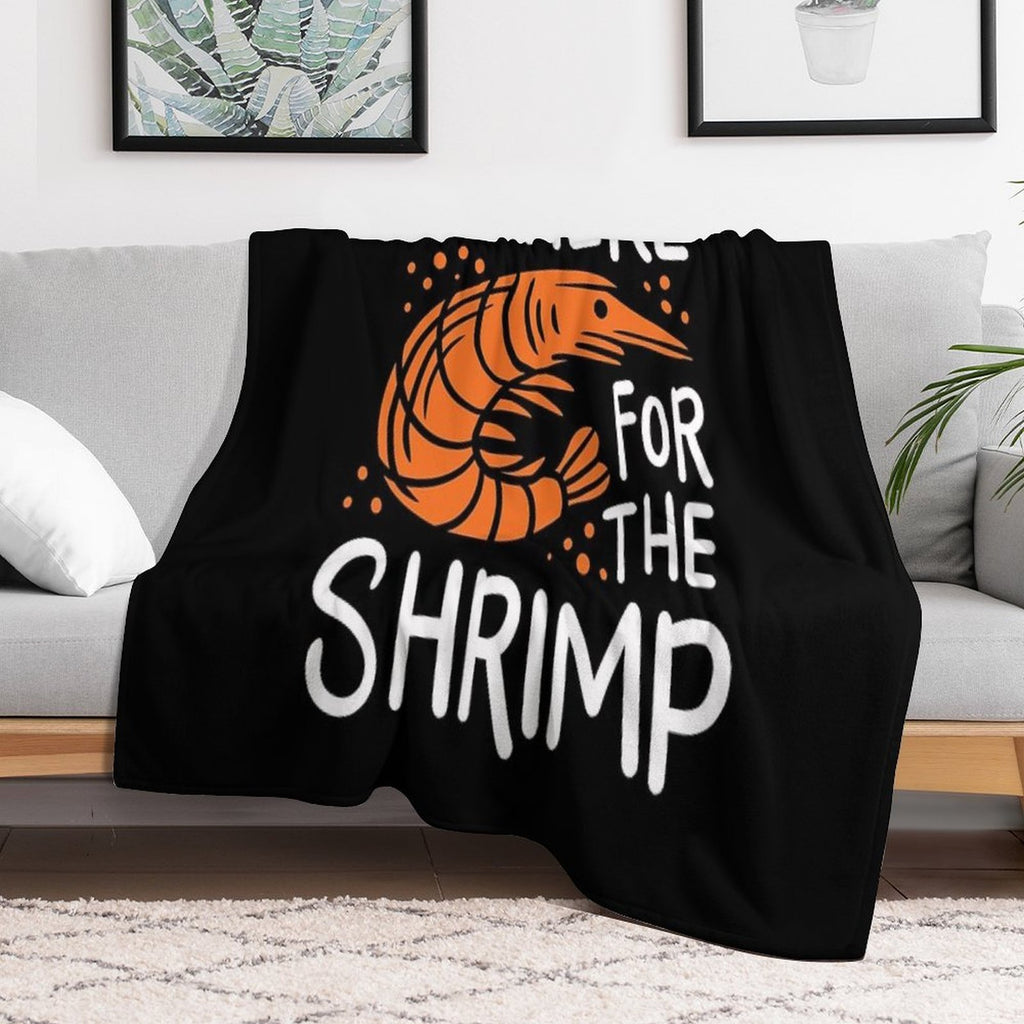 Shrimp Seafood Plush Throw Blanket