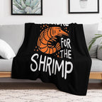 Shrimp Seafood Plush Throw Blanket