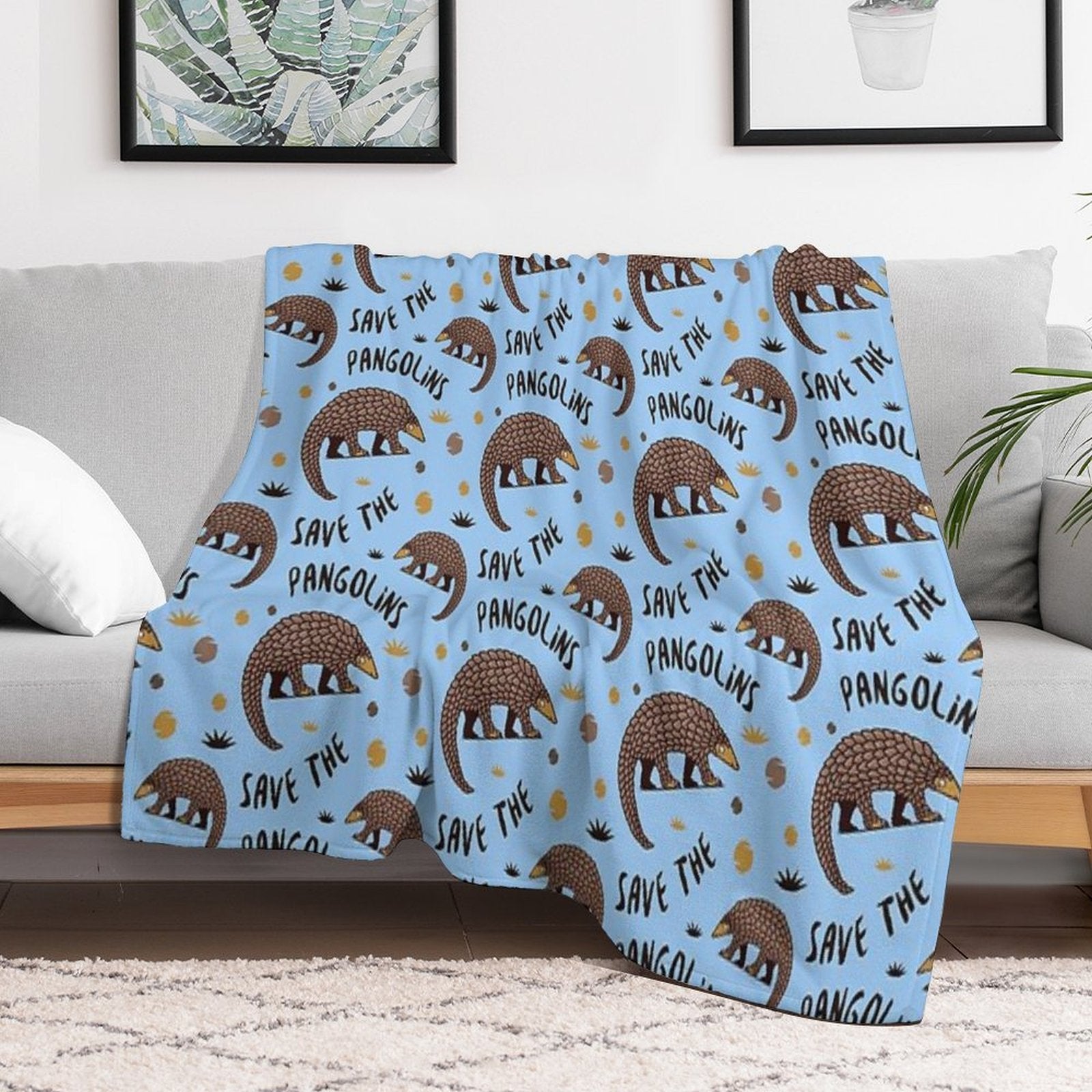 Endangered Pangolin - Save The Pangolins Premium Throw Blanket