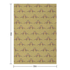 Pheasant Pattern, Mustard Premium Throw Blanket