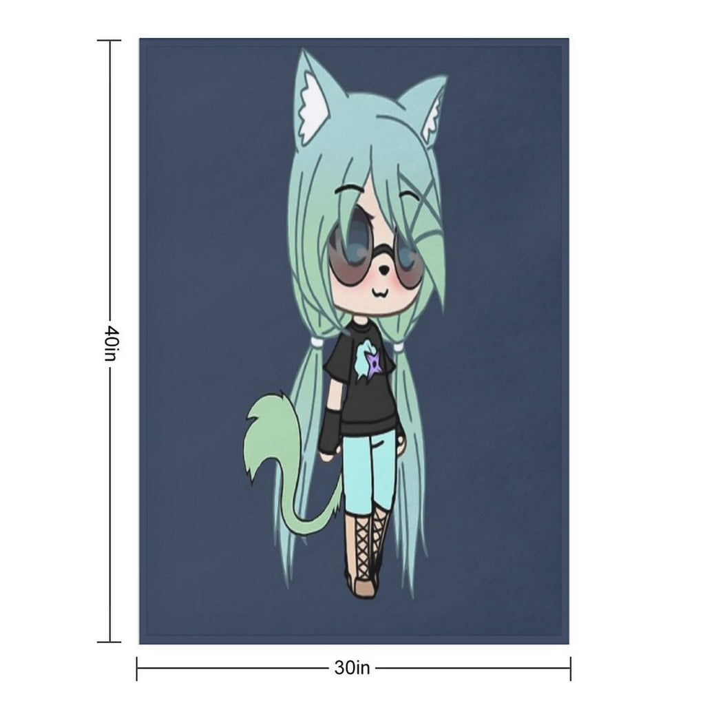 Gacha Life Series - Chloe The Tomboy Shrink-resistant Throw Blanket