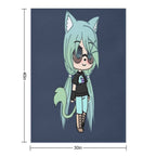 Gacha Life Series - Chloe The Tomboy Shrink-resistant Throw Blanket