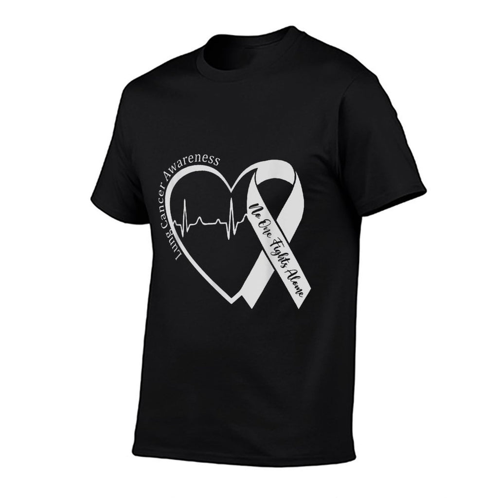 Lung Cancer Awareness Heart White Ribbon Support  Quick-drying T-Shirt