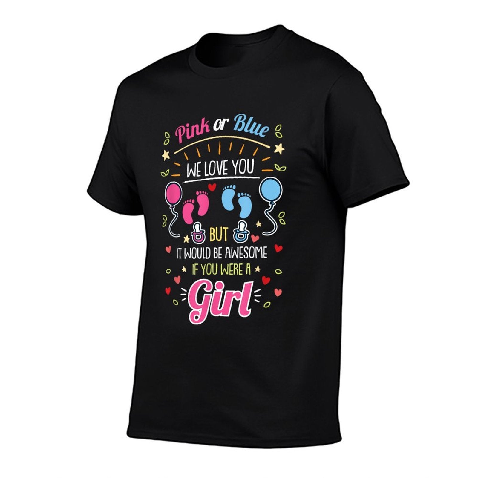 Pink O Blue We Love You Awesome Gender Reveal Pink Team Girl  Versatile T-Shirt