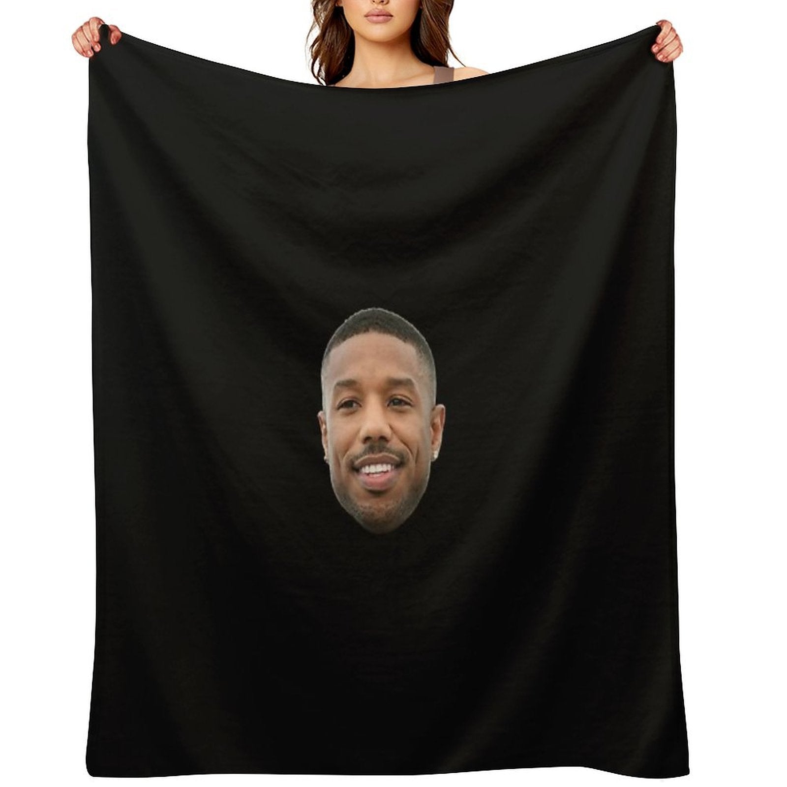 Michael B Jordan Heads Premium Throw Blanket