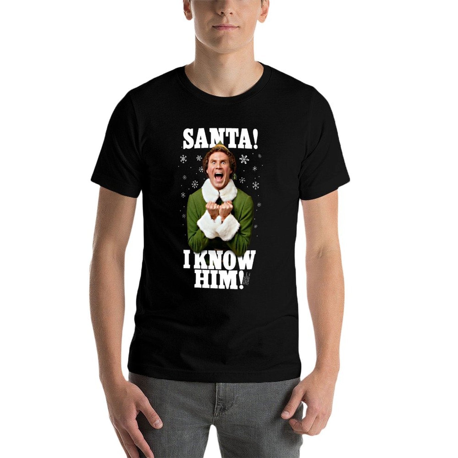 Elf Santa! I Know Him! Buddy Funny Christmas  Trendy Pattern T-Shirt