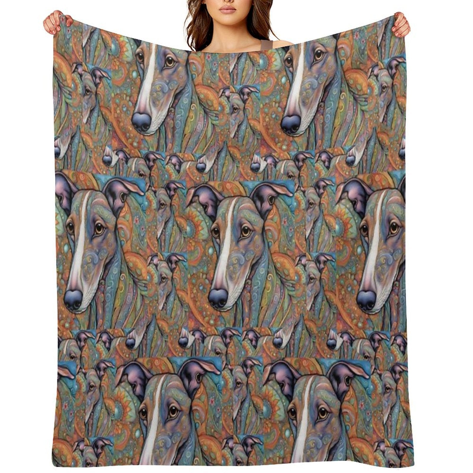 Paisley Hounds Versatility Throw Blanket
