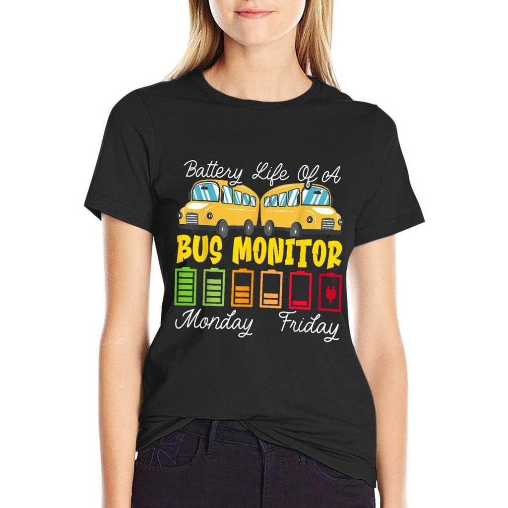 School Bus Monitor Bus Aide Attendant Bus Monitor  Wrinkle-resistant T-Shirt