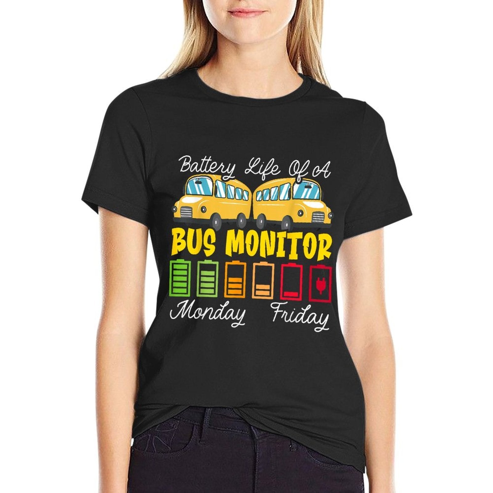 School Bus Monitor Bus Aide Attendant Bus Monitor  Wrinkle-resistant T-Shirt