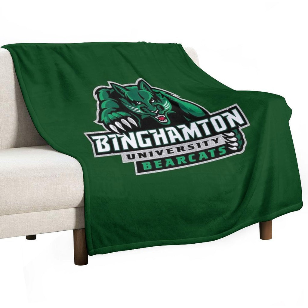 Binghamton University Bearcats Glitter Logo Shrink-resistant Throw Blanket