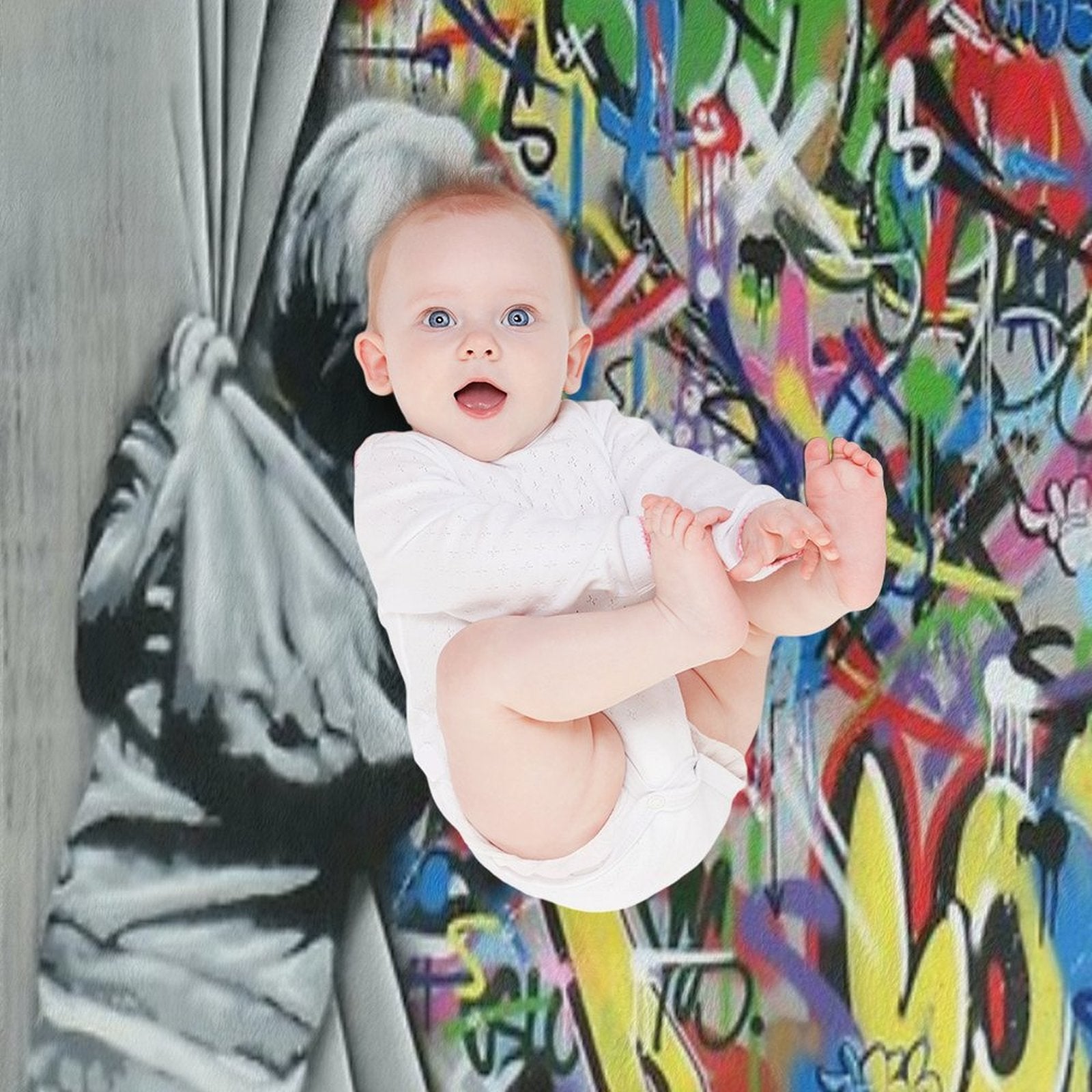 Behind The Curtain - Martin Whatson (Wynwood Walls Edition)  Miami Comfort Throw Blanket