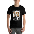 Soccer Game Day Women Leopard Cheetah Print Soccer Fan  Soft T-Shirt
