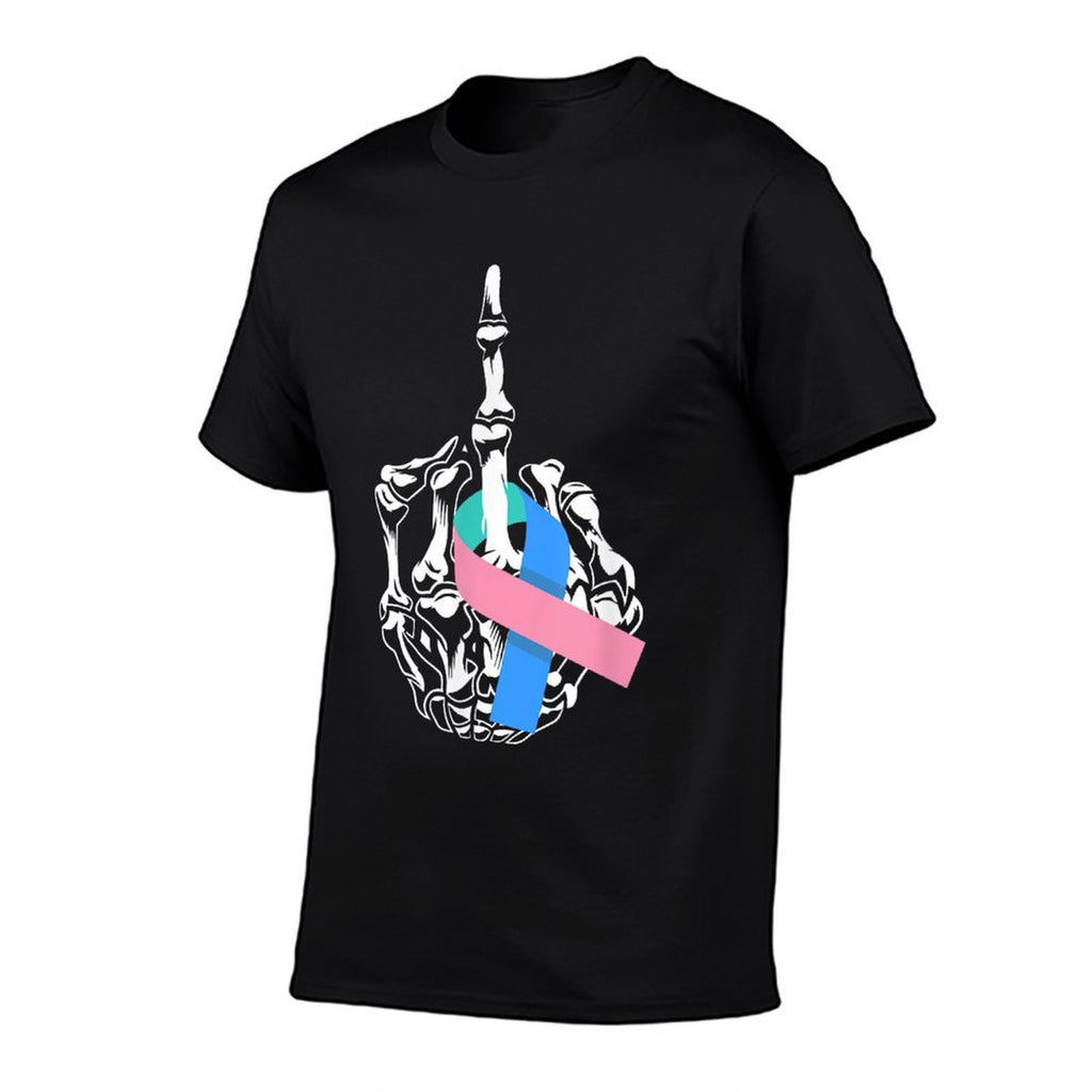 Fuck Thyroid Cancer Middle Finger Thyroid Cancer Awareness  Versatile T-Shirt