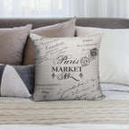 Paris Market Grey Soft Gift Ready Throw Pillow