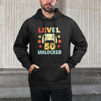 Level 50 Unlocked Funny Video Gamer 50th Birthday Unisex Design Hoodie