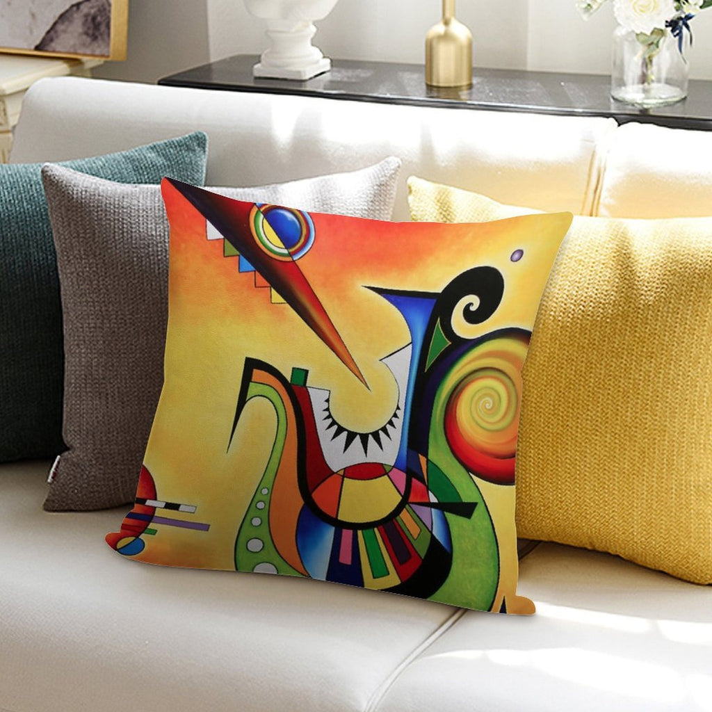 Homage to Kandinsky,  Sailing Soft Hidden Zipper Throw Pillow