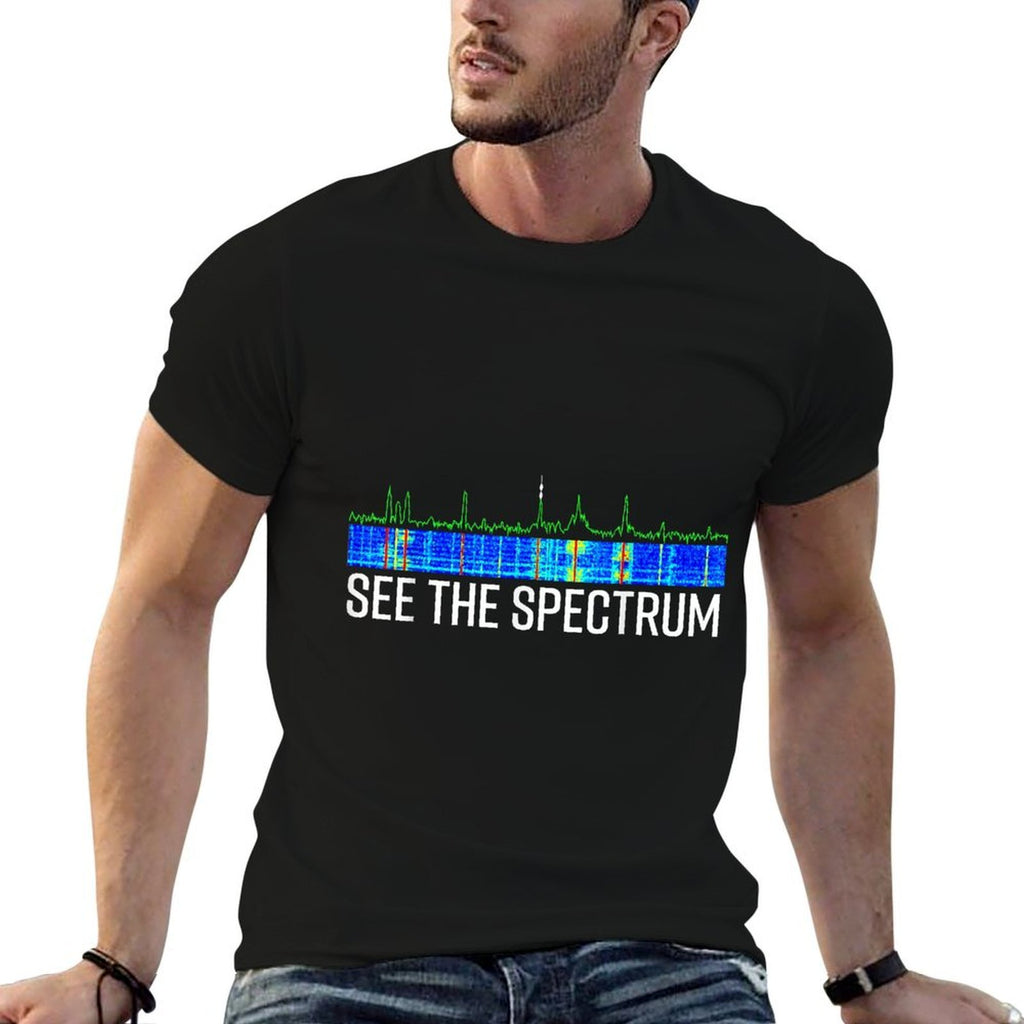 See The Spectrum Analyzer Waterfall Display Funny HAM Radio  Cotton T-Shirt