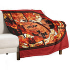 Stained Glass Fire Fist All-season Throw Blanket