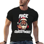 Fuck Christmas Grumpy Santa Claus  Slim-fit Cut T-Shirt