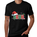 Funny Bruh Christmas Pajamas Santa Hat Xmas PJS Outfit  Relaxed-fit T-Shirt