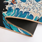 Black Dark Great Ramen Off Kanagawa  Multi-Purpose Bath Mat