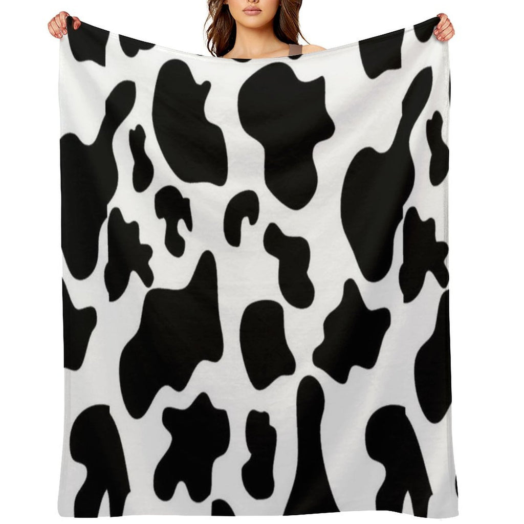 Cow Print Designer Face Mask Reusable & Washable, Designer Inspired, Black, White,Festival Comfort Throw Blanket