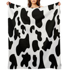 Cow Print Designer Face Mask Reusable & Washable, Designer Inspired, Black, White,Festival Comfort Throw Blanket