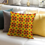 Geometric Pattern Retro Vintage Elegant Graphic 50s 60s 70s Soft High-Density Material Throw Pillow
