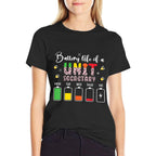 Battery Life Of A Unit Secretary Funny Unit Secretaries  Polyester Blend T-Shirt