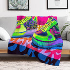 Nike Air Force One Lemon Candy Comfort Throw Blanket