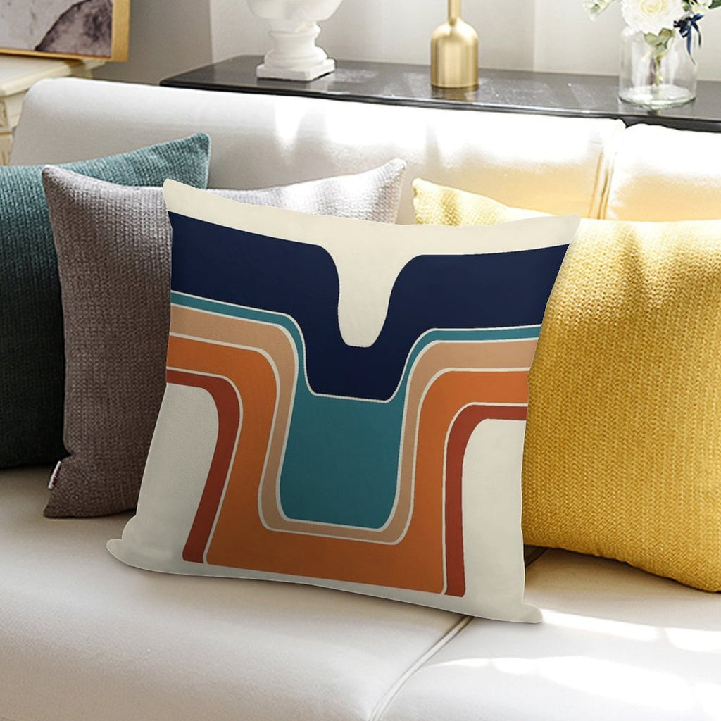 Mod Wave Space Soft Home Decor Throw Pillow