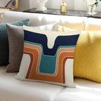 Mod Wave Space Soft Home Decor Throw Pillow