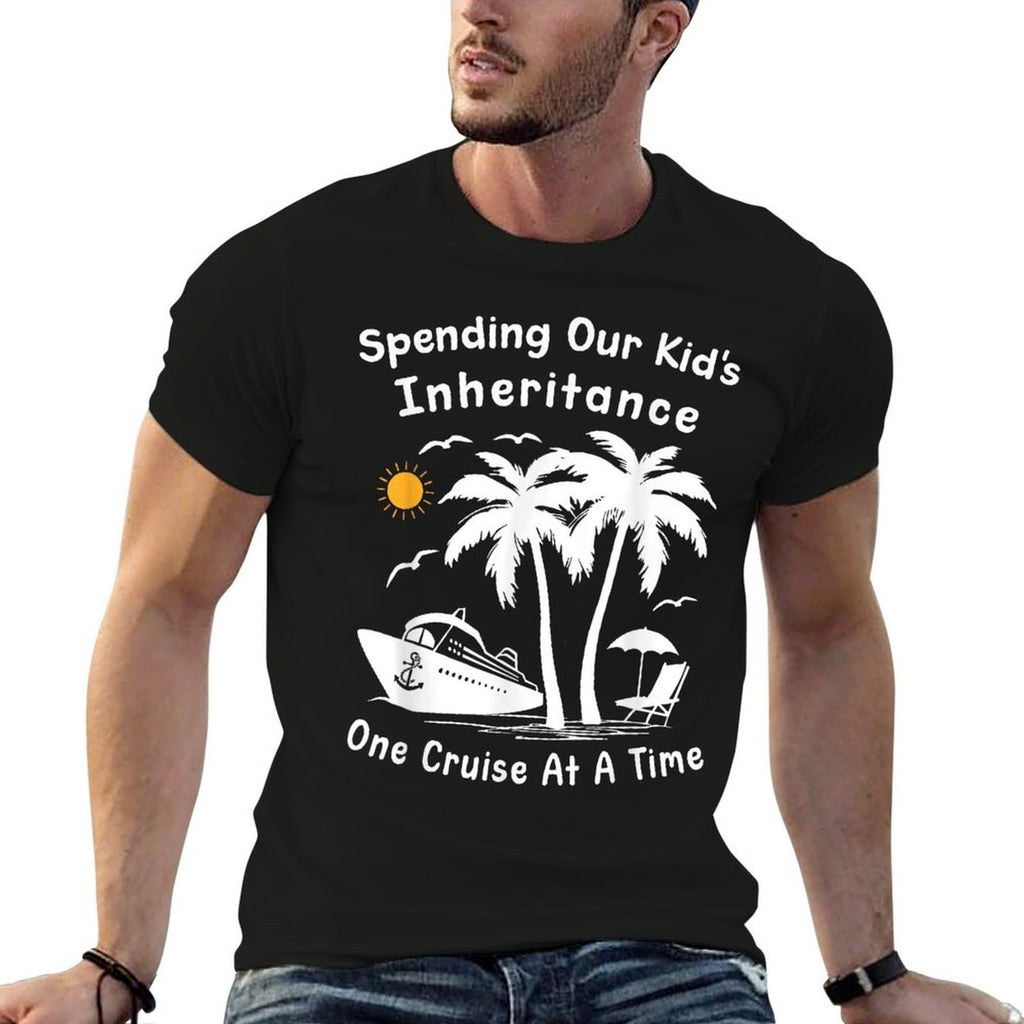 Funny Spending Our Kids Inheritance One Cruise At A Time  Vintage-inspired T-Shirt