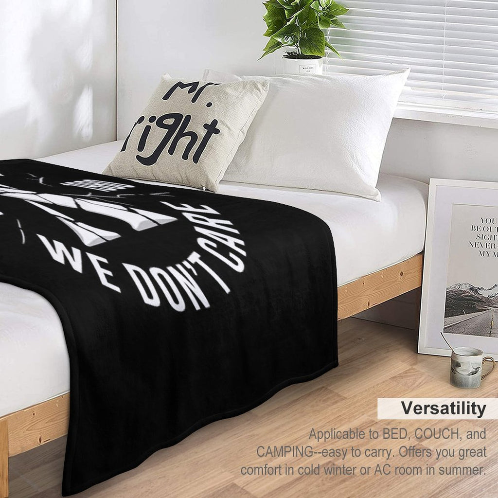 Generation X We Don't Care  Funny Gen-X Men Women Sustainable Throw Blanket