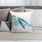 Watercolor Sea Turtle Soft Anti-Pilling Throw Pillow