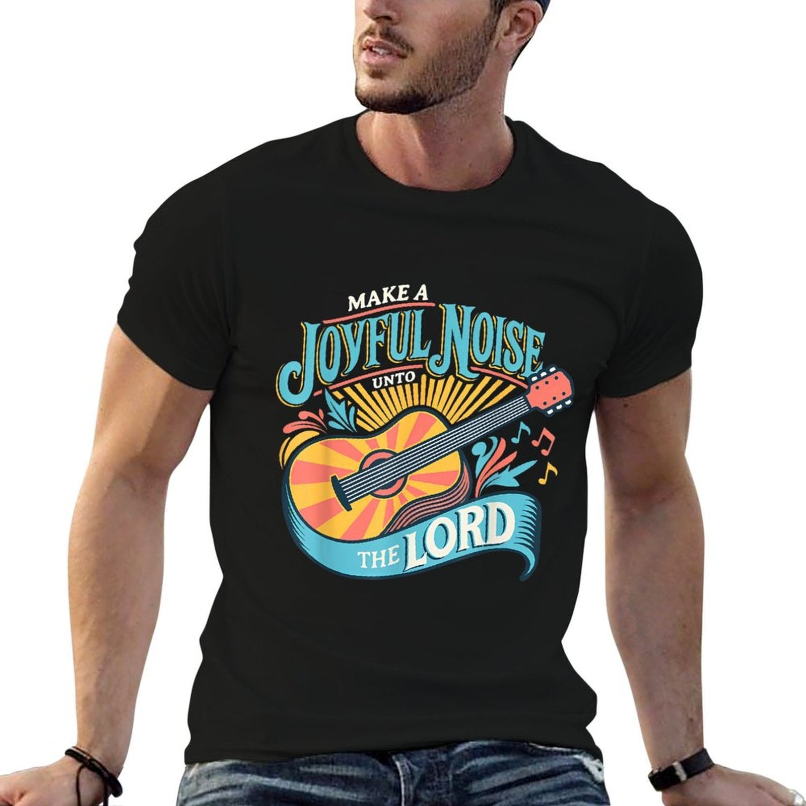Make A Joyful Noise The Lord  Cotton T-Shirt