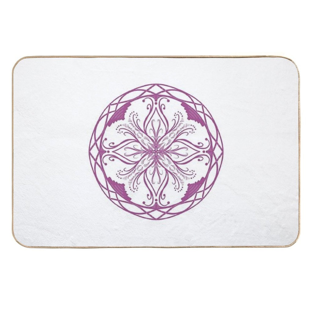 Purple Flower Mandala  Odorless Bath Mat
