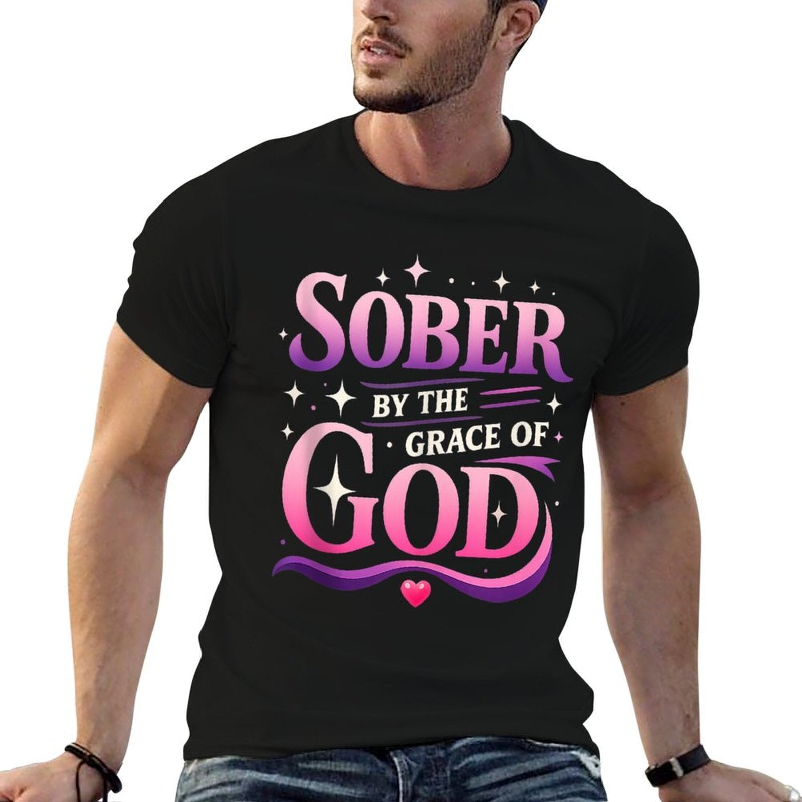God Faith Based Sober Sobriety Alcohol Recovery Gifts Women  Classic T-Shirt