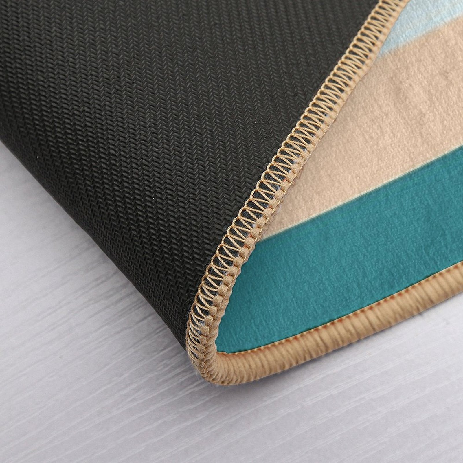 Beach Waves Color Palette, Blue Tones  Long-Lasting Bath Mat