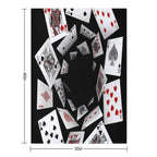 Falling Cards Wrinkle-free Throw Blanket