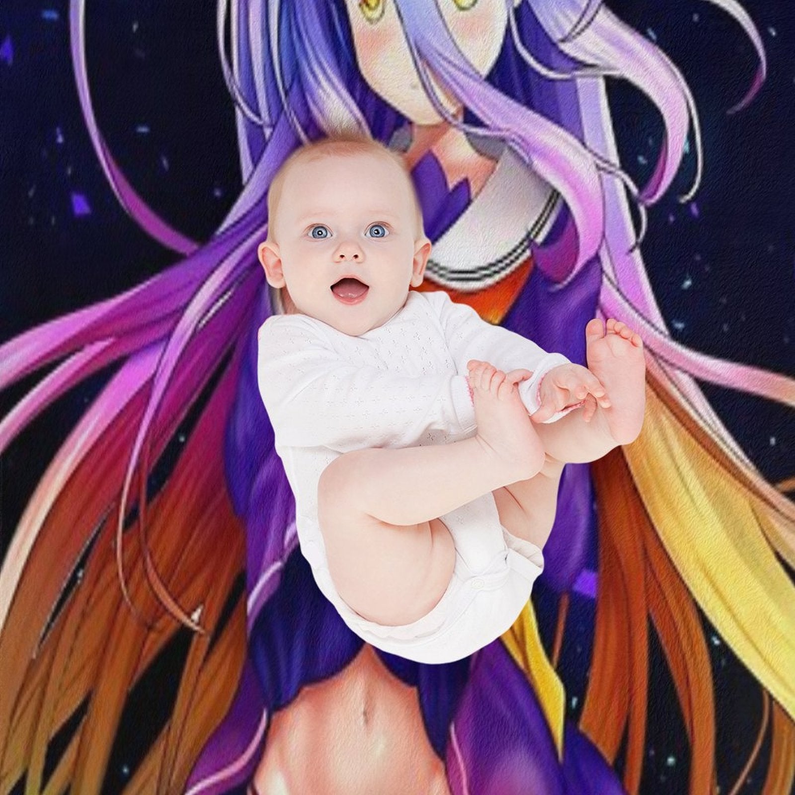 Shiro No Game No Life Drawing For Otaku Wrinkle-free Throw Blanket