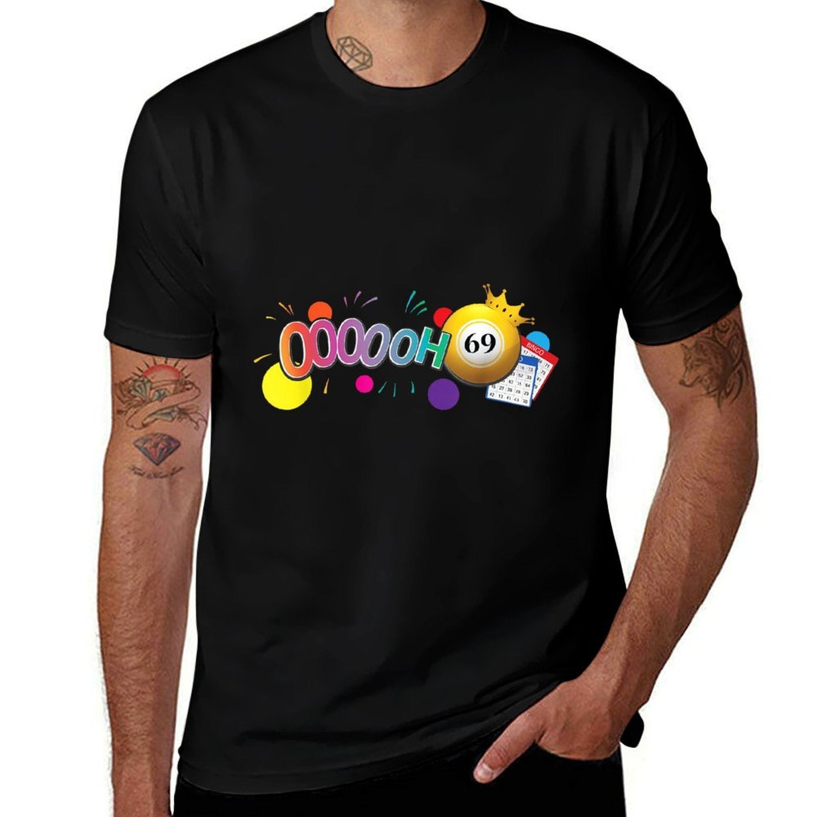 Drag Queen Bingo Funny Oooooh 69 Bingo Fan LGBT Bingo Ball  Moisture-wicking T-Shirt