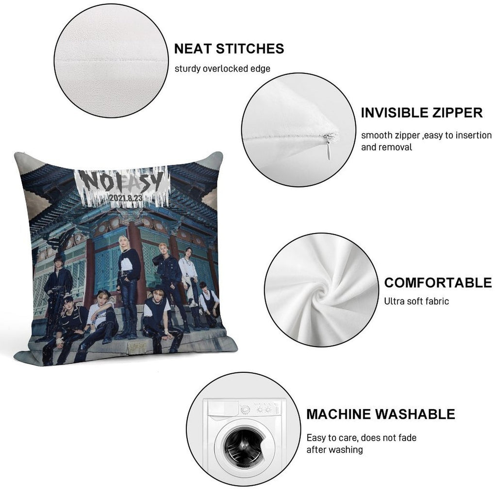 No Easy - Stray Kids Album Cover Soft Style Accent Throw Pillow