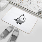 Chubby White-faced Pearl Cockatiel  High-Traffic Bath Mat