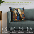 Egyptian Cat. Soft Home Decor Throw Pillow