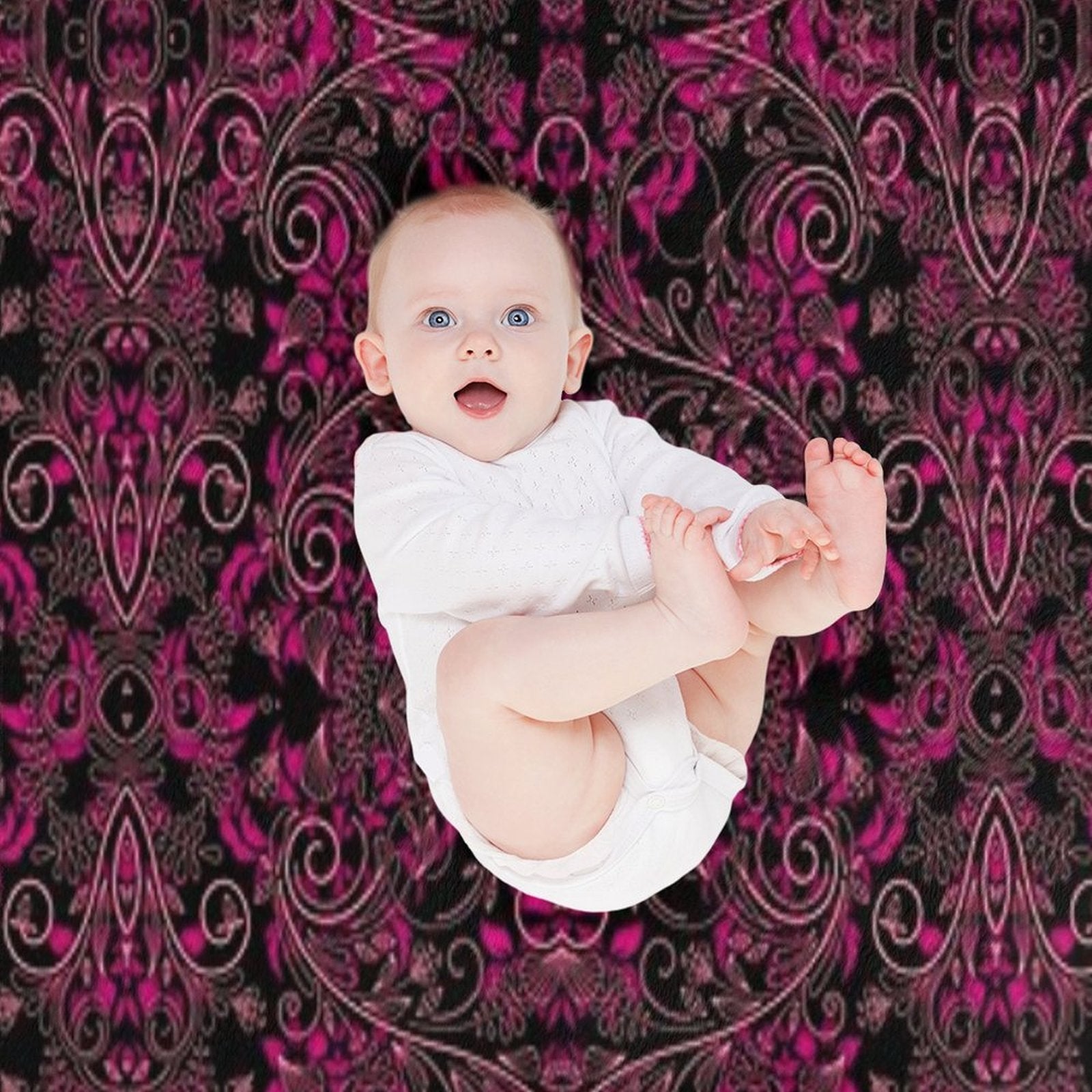 Pink Vines And Lace Easy Care Throw Blanket